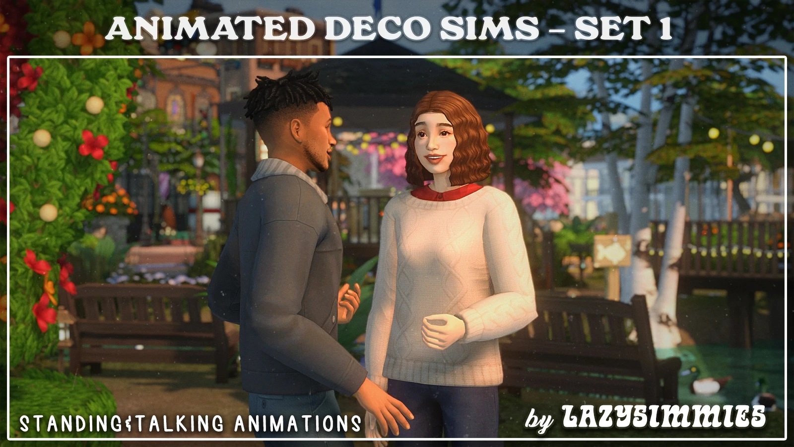 Animated Deco Sims Set 1 by lazysimmies – Sims 4 animated deco CC