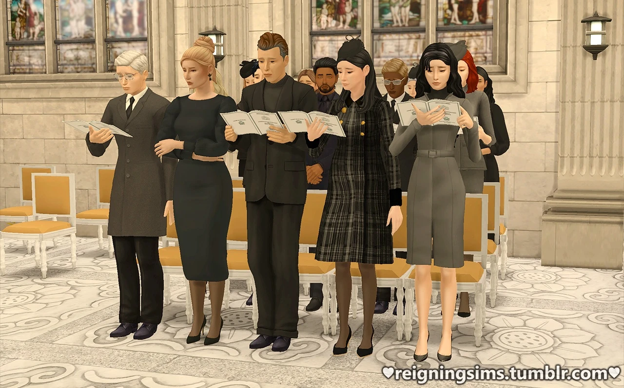 Mourning Decos Part 2 by Reigningsims – Sims 4 CC funeral deco sims
