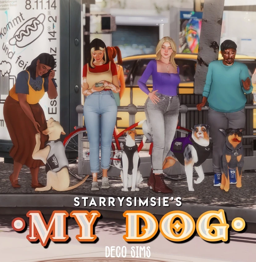 My Dog Deco Sims by StarrySimsie – Sims 4 CC dog-themed decor sims