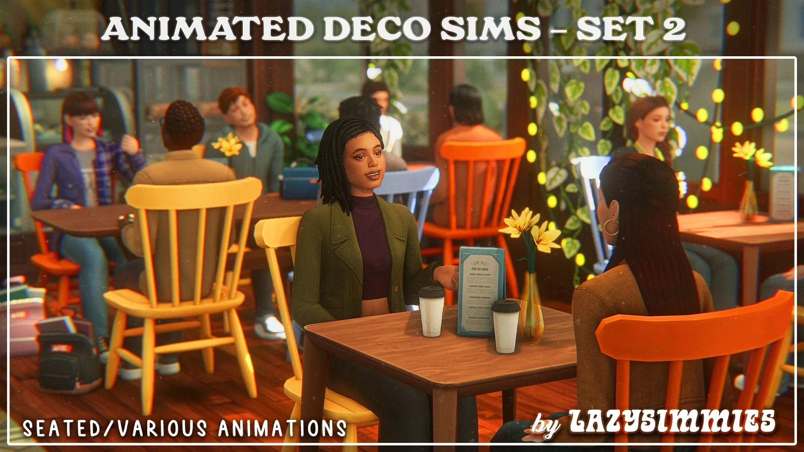 Animated Deco Sims Set 2 by lazysimmies – Sims 4 animated deco CC