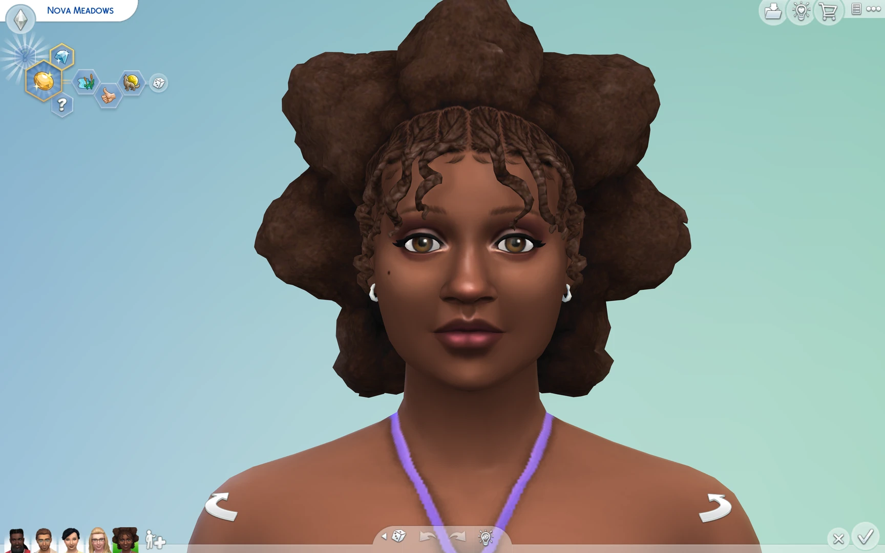 Afro-textured hairstyle: universal, overlay-free, and part of The Sims 4 free content update