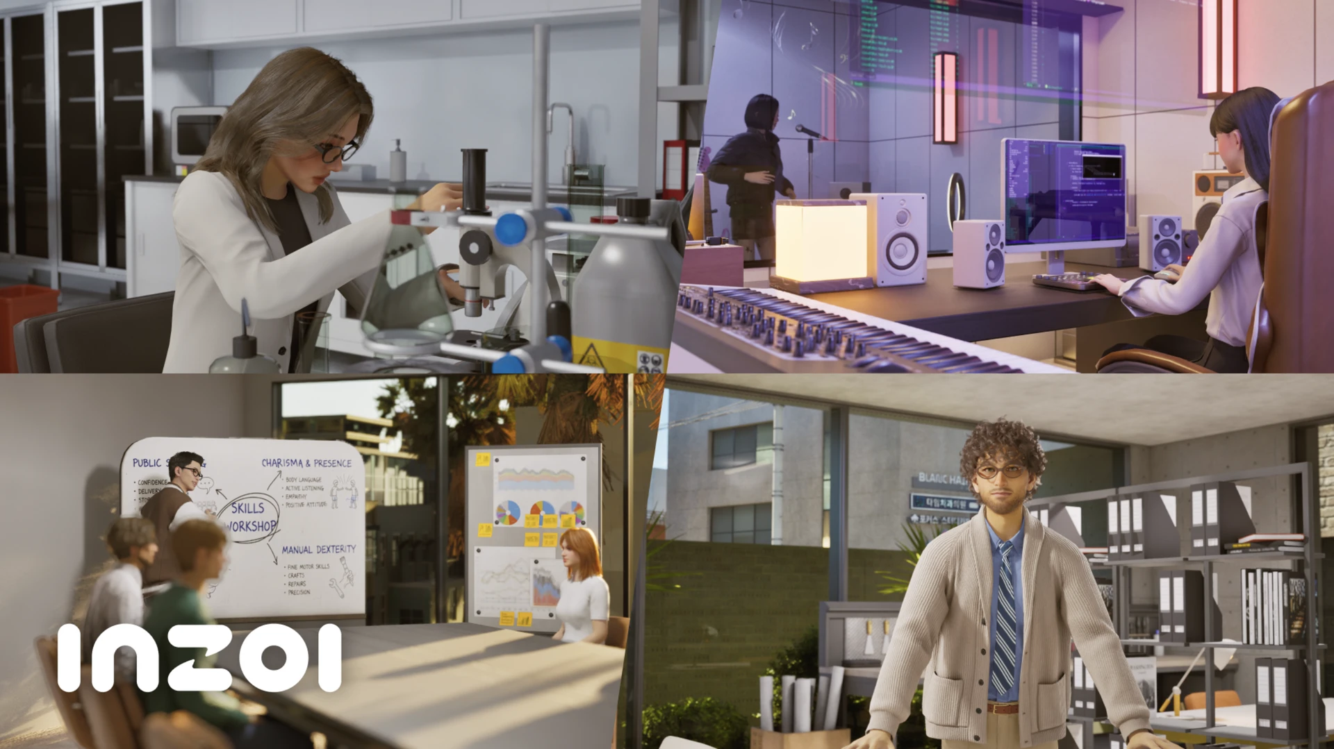 InZOI: шесть новых профессий в городах и обновлённая система трудоустройства (скриншот)