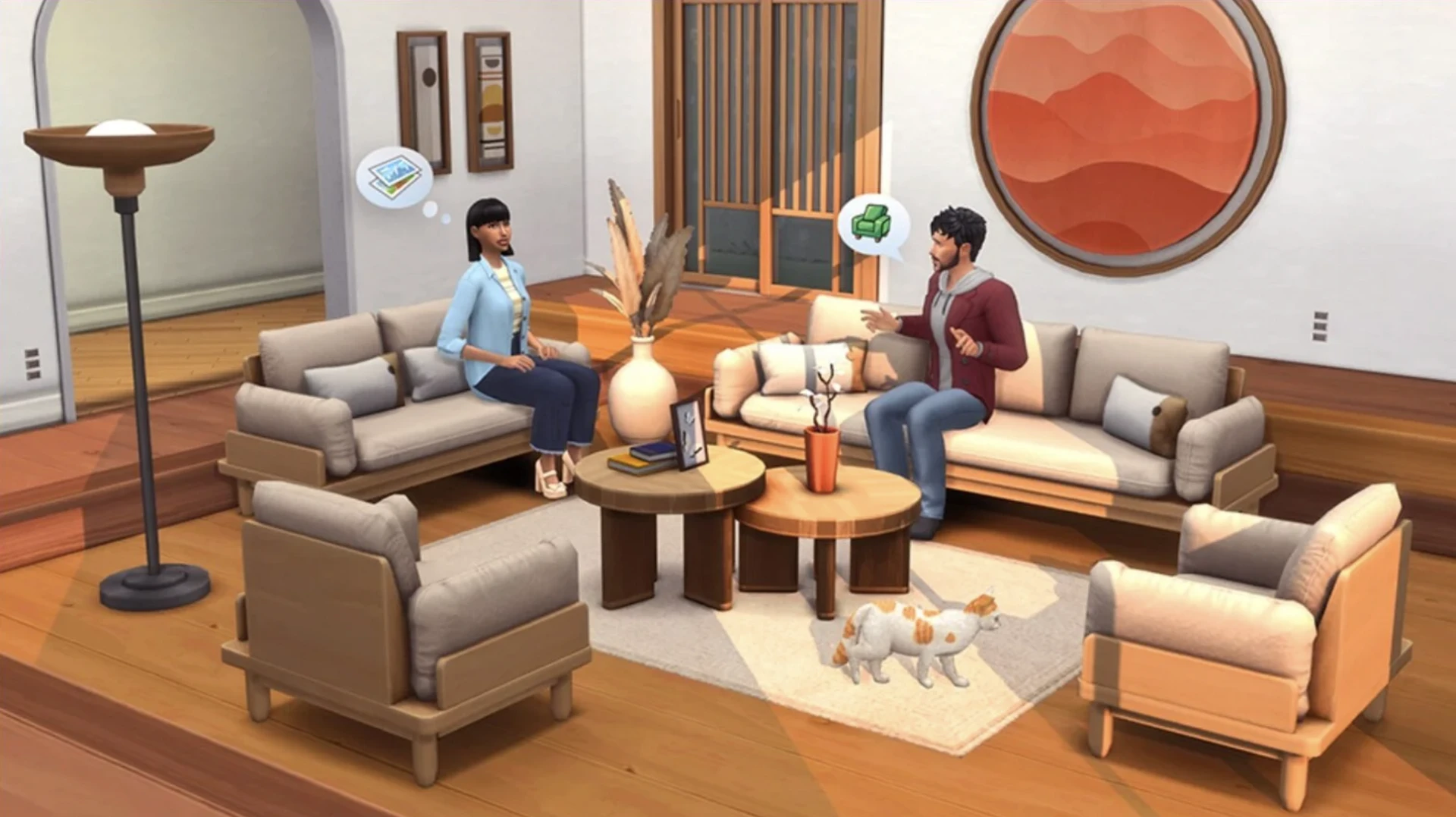Japandi Home Living Room by SixamCC — living room furniture set for The Sims 4 Marketplace
