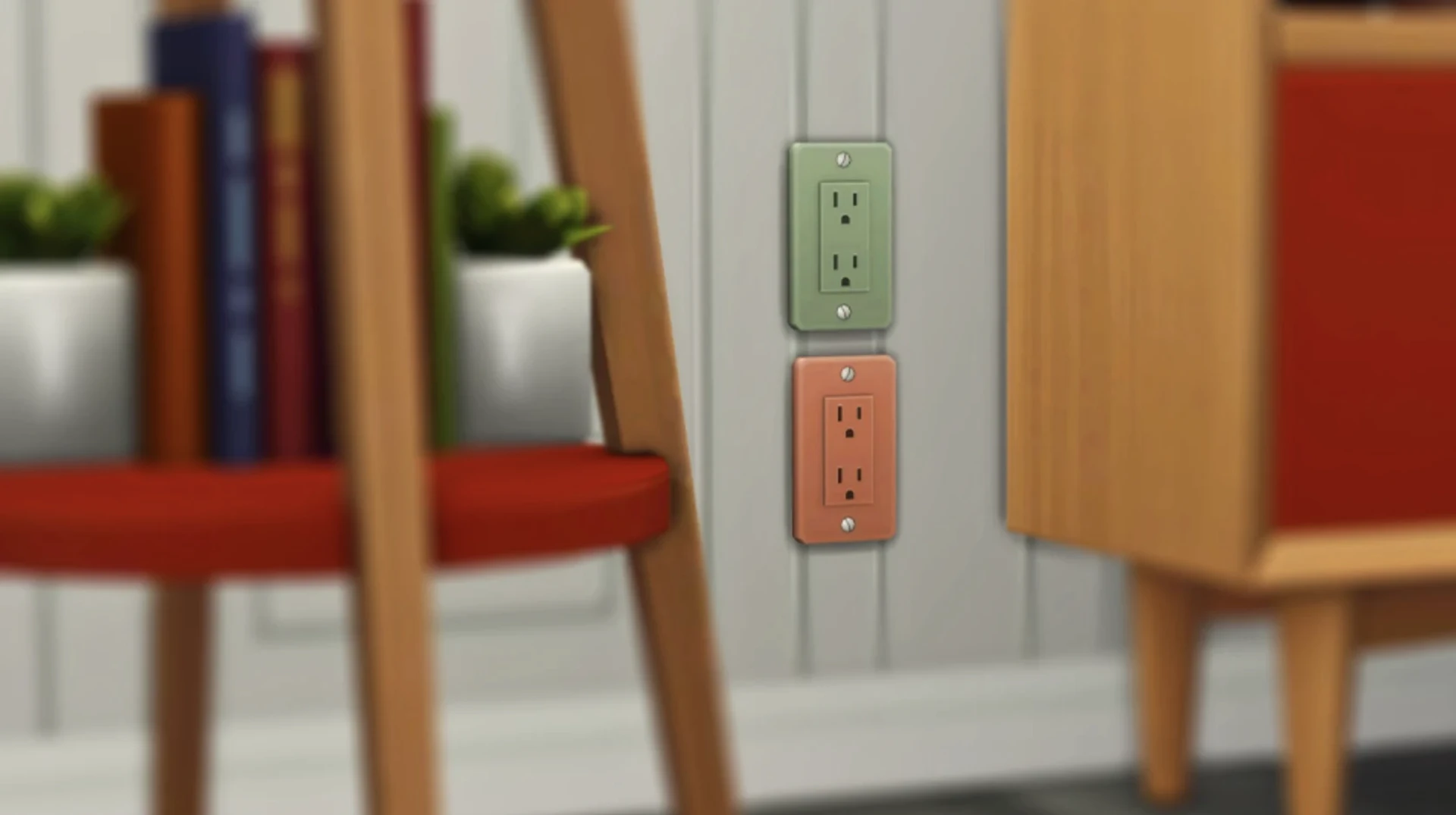 North American Power Set Maker Pack by SixamCC — decorative switches and outlets for The Sims 4 Marketplace (promo image)