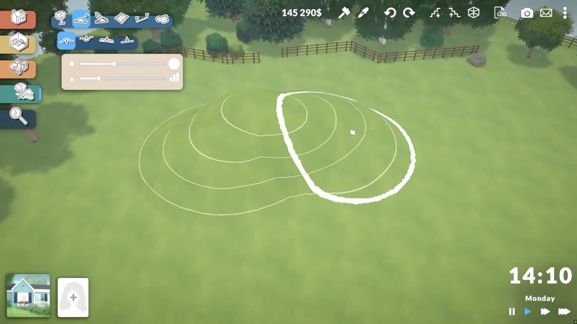 Raising and lowering terrain in Paralives