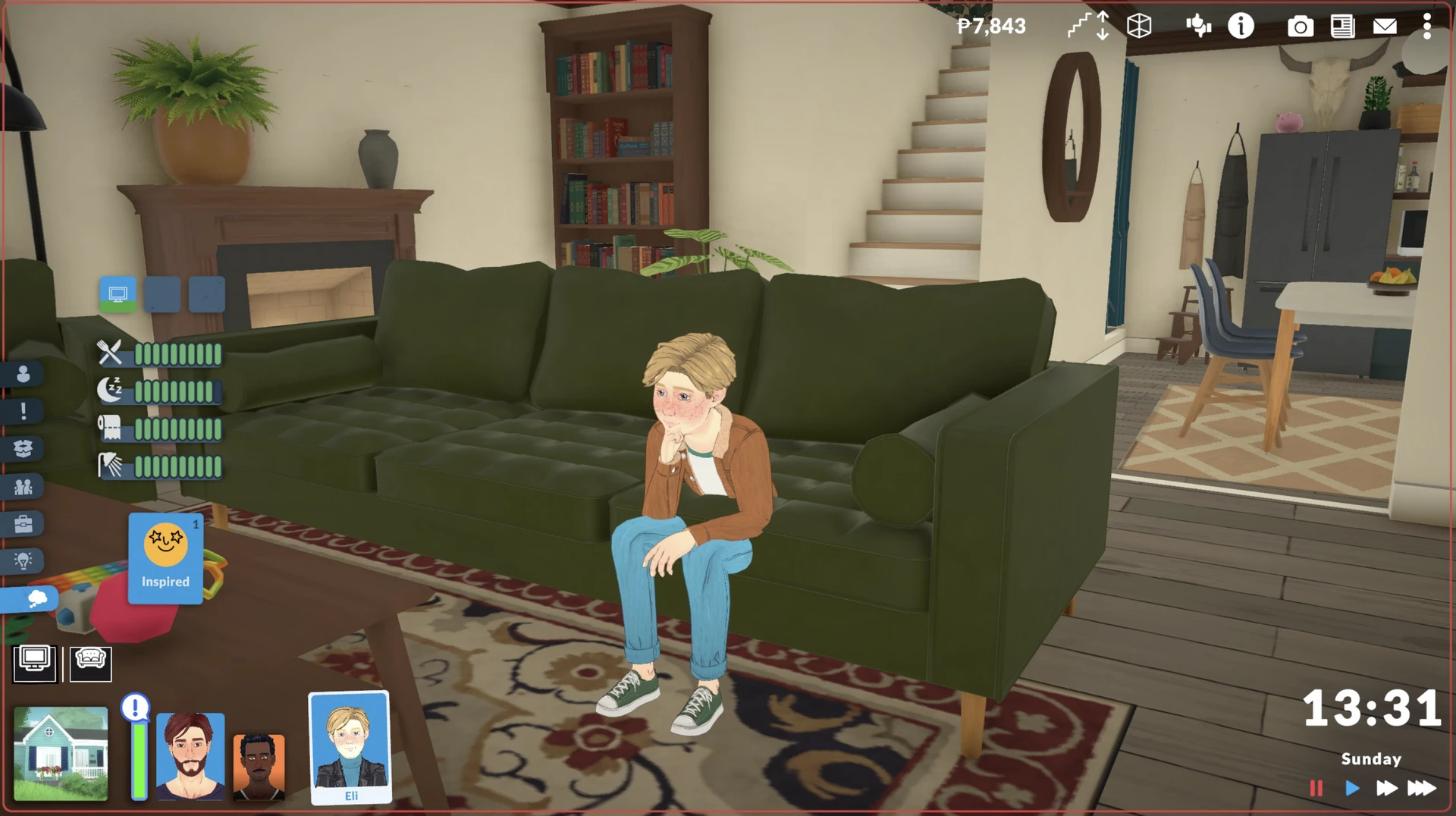 Player eating in Paralives, question about multitasking gameplay feature