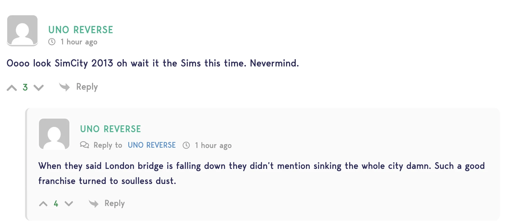 Community reaction comparing Project Rene to SimCity 2013 after new screenshots leak