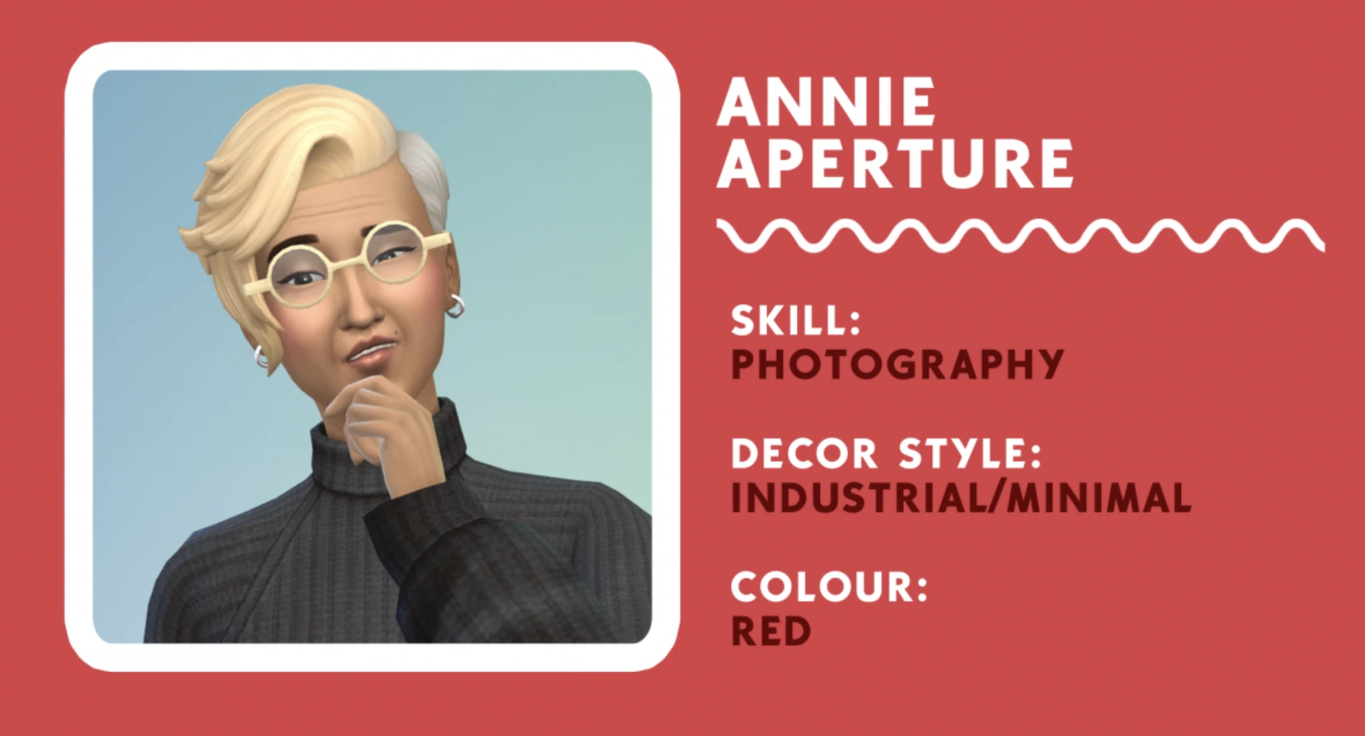 The Sims 4 Tiny Town Challenge by Deligracy Annie Aperture Card