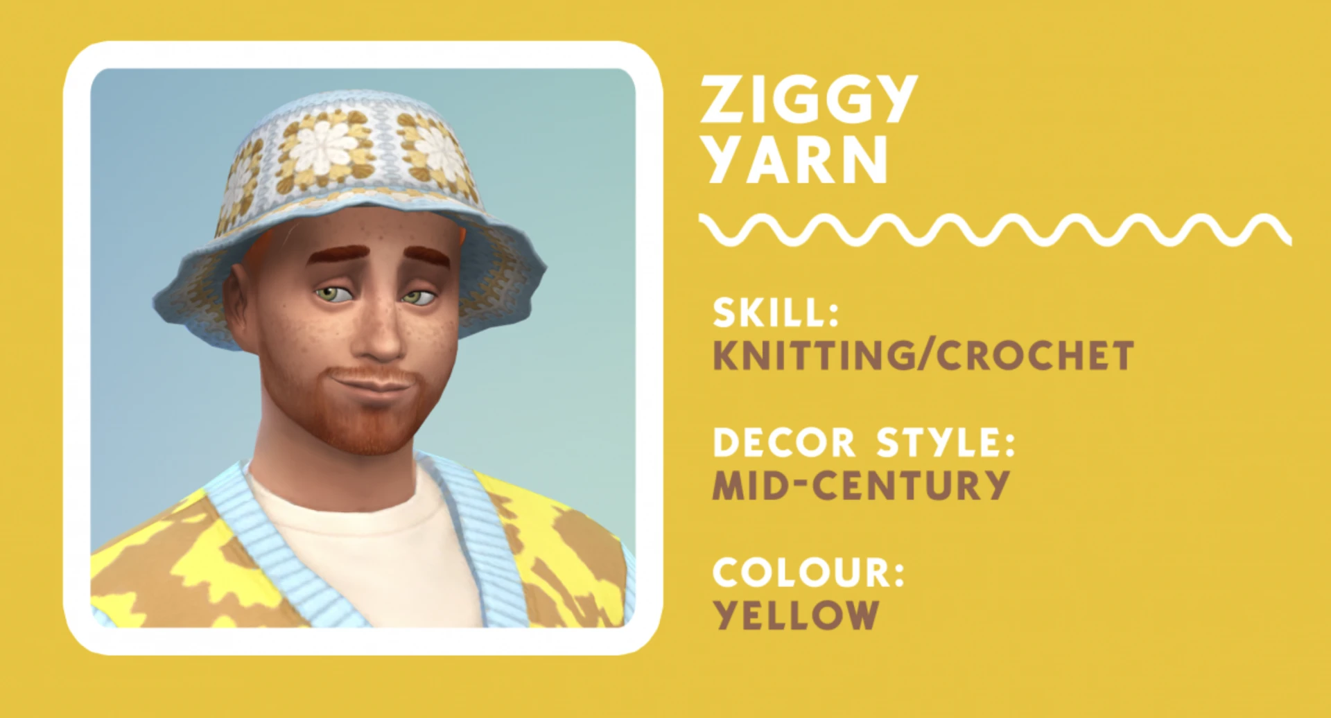 The Sims 4 Tiny Town Challenge by Deligracy Ziggy Yarn Card