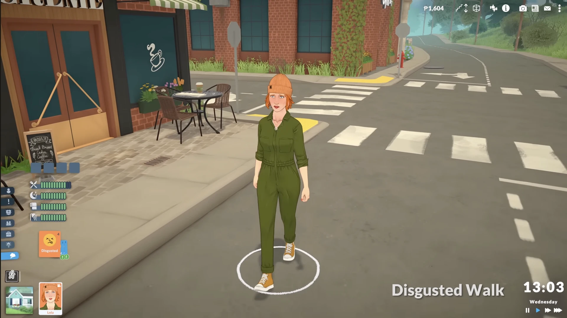 Paralives: походка от отвращения — персонаж идёт с заметной брезгливостью