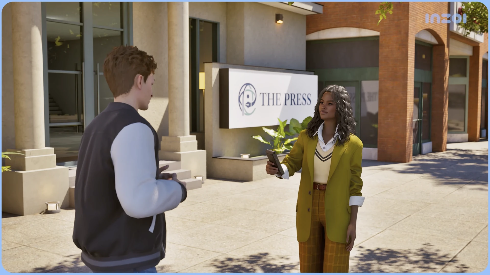 InZOI: подача заявки и прохождение собеседования — интерфейс трудоустройства и проверка навыков (скриншот)