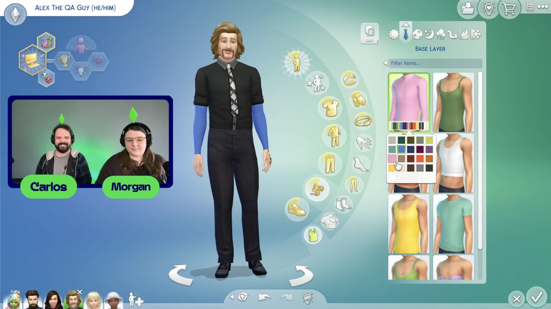 Примеры базовых слоёв в CAS The Sims 4: как майки, водолазка и бельё сочетаются с прозрачной и облегающей одеждой