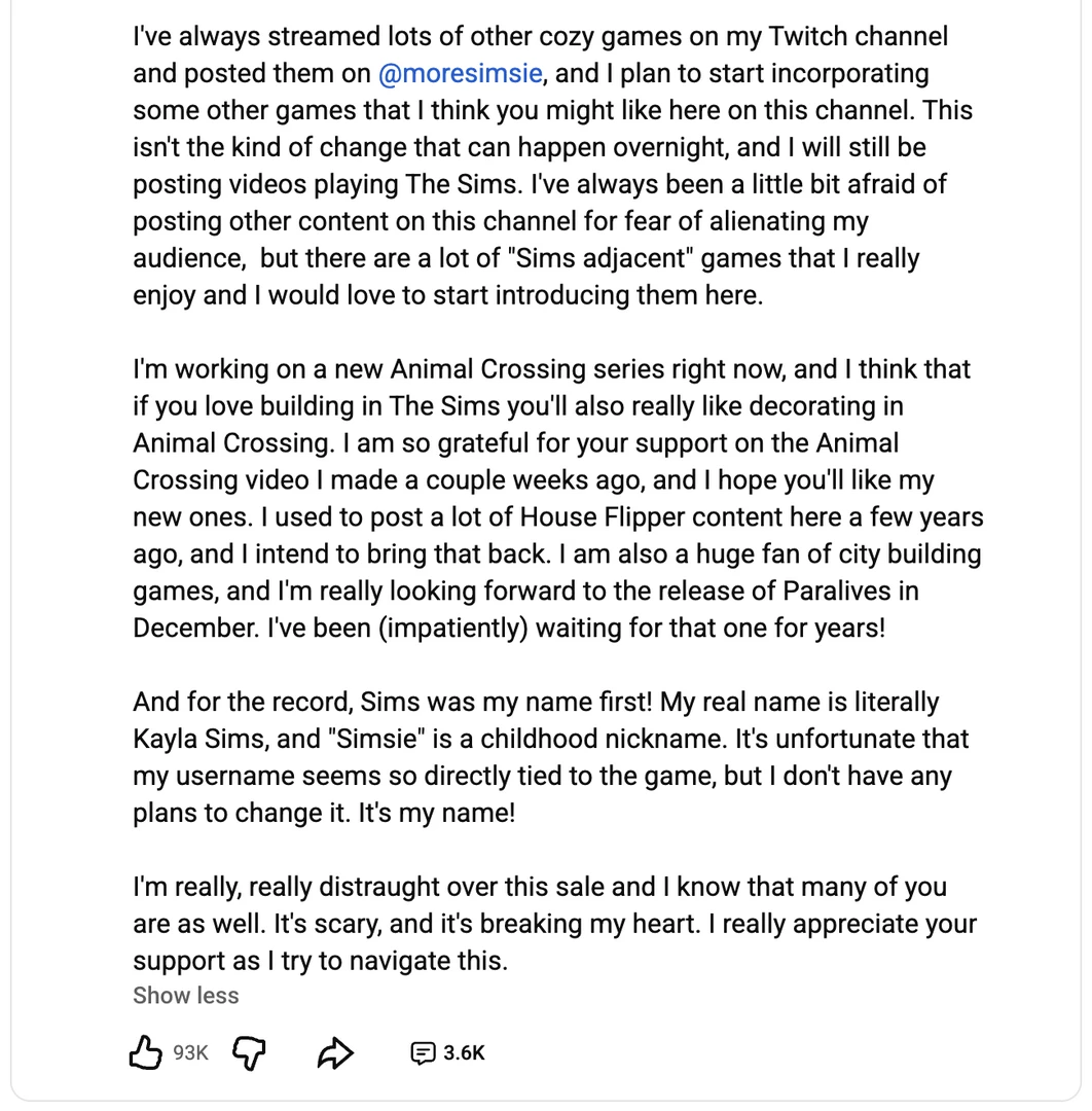 Campaign update about the EA deal — livestream announcement and community protest