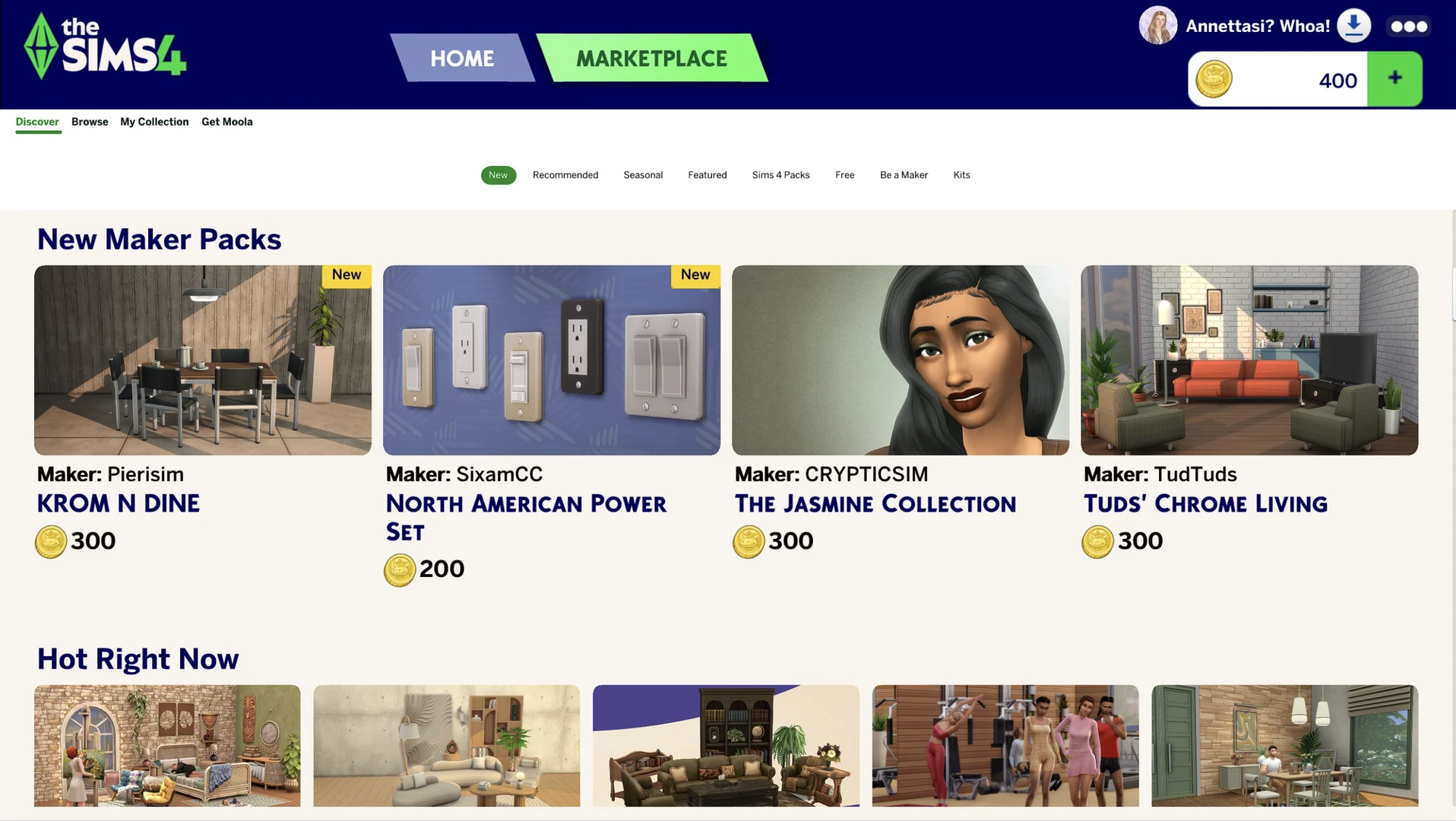 Player reactions to The Sims 4 Marketplace — criticism about pack variety and quality (screenshot)