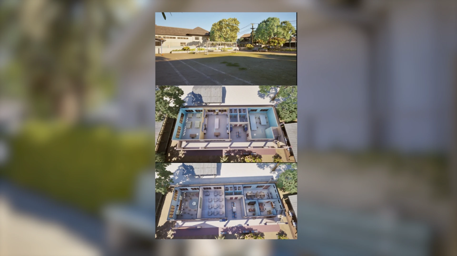 InZOI: школьная территория — новые здания и окружение (скриншот)