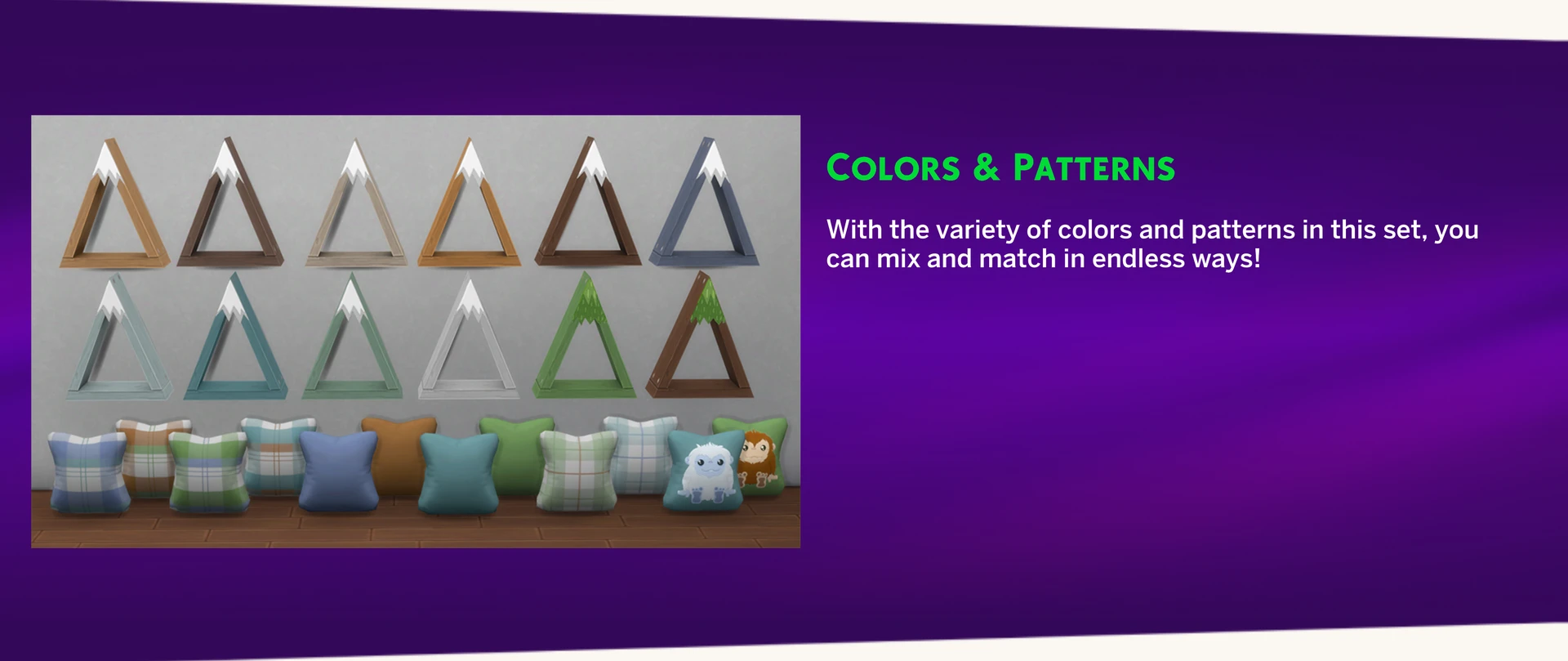 Wooden shelf inspired by northern forests from BrazenLotus cryptid mini-set