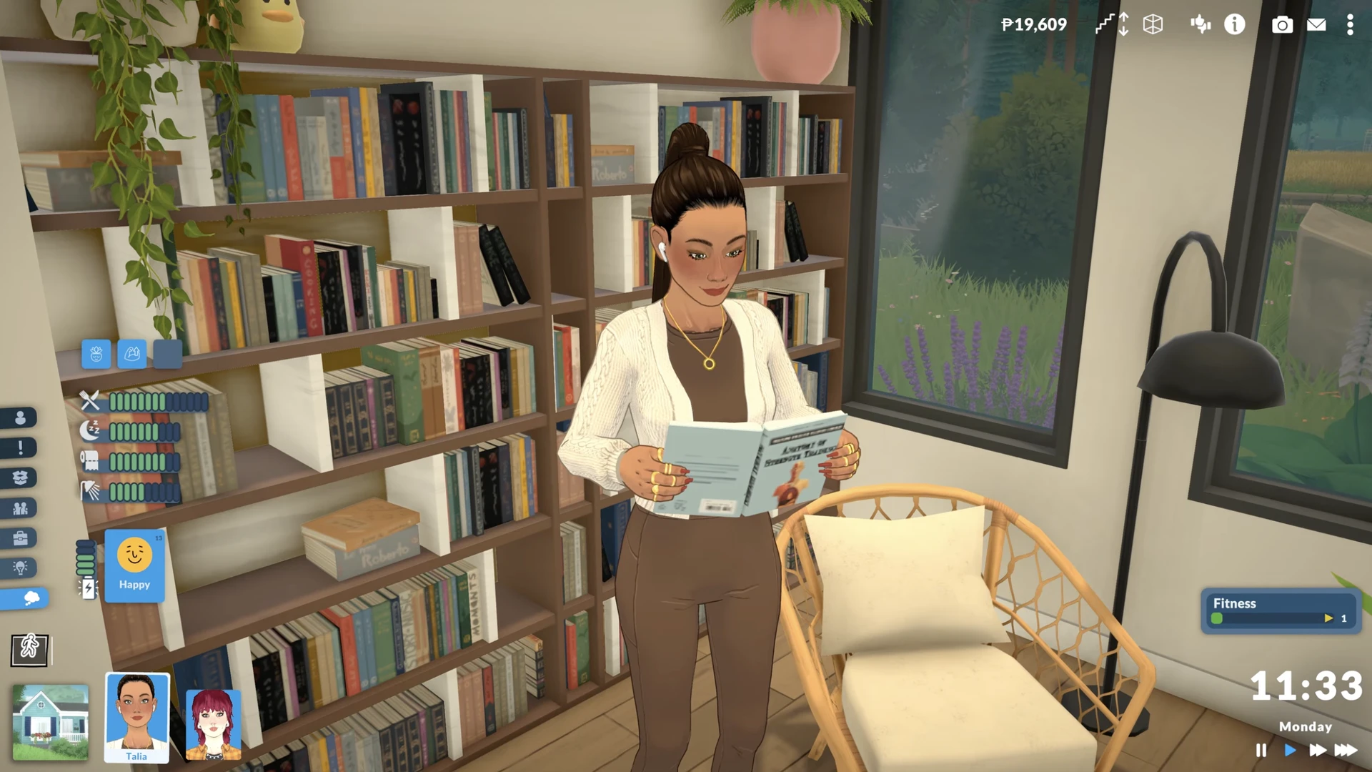 Talia and Nikki travel to Melino in a train at the start of Paralives