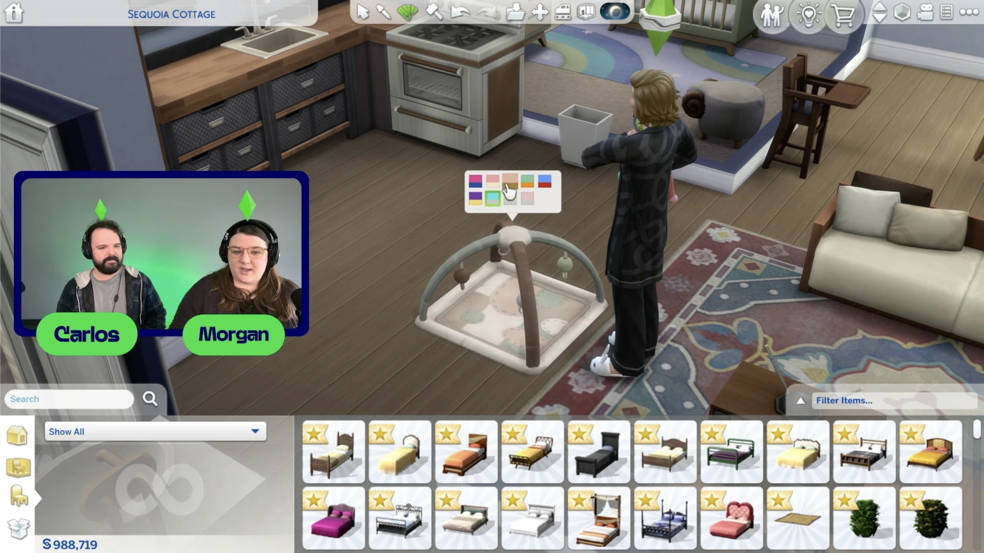 Улучшение поведения младенцев в The Sims 4: симы чаще кладут ребёнка на коврик или в кроватку вместо пола