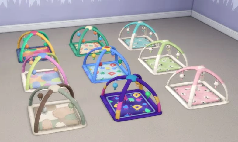 The Sims 4 May update: Sims place infants on a play mat instead of putting them on the floor (quality-of-life improvement)