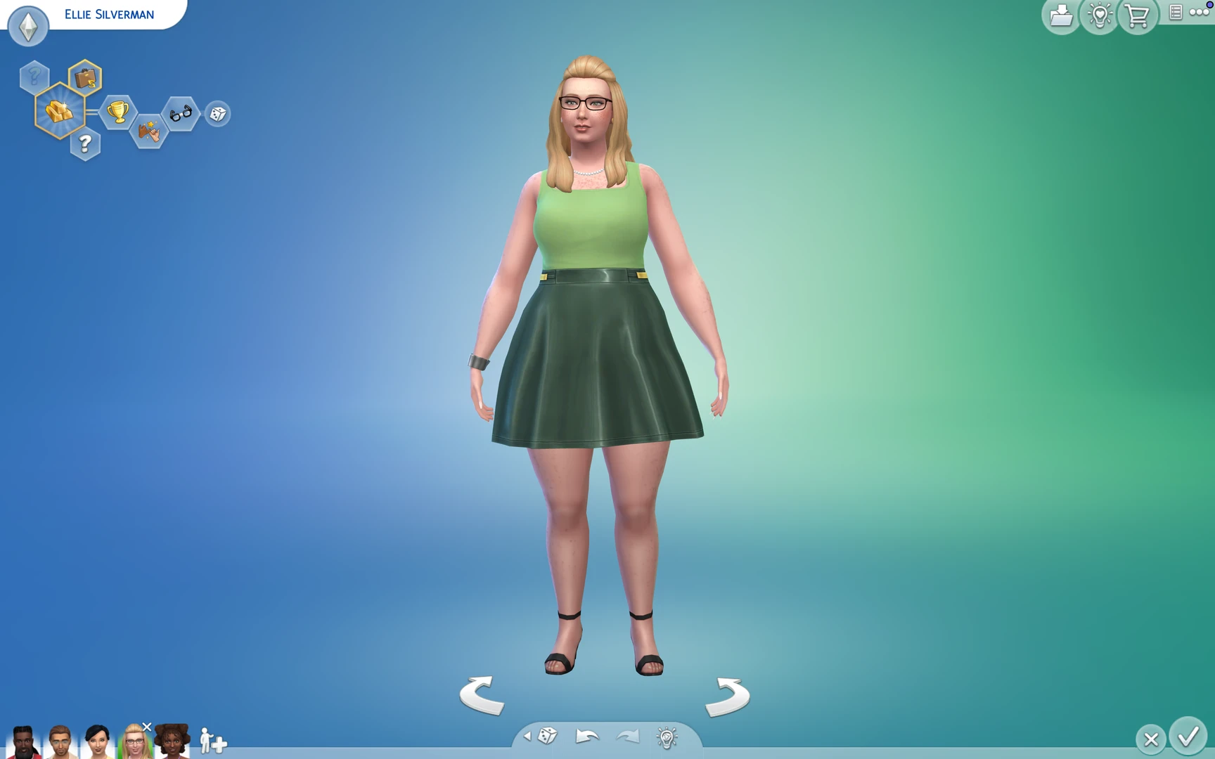 Twelve color swatches: new free CAS items for The Sims 4, customizable for all body types