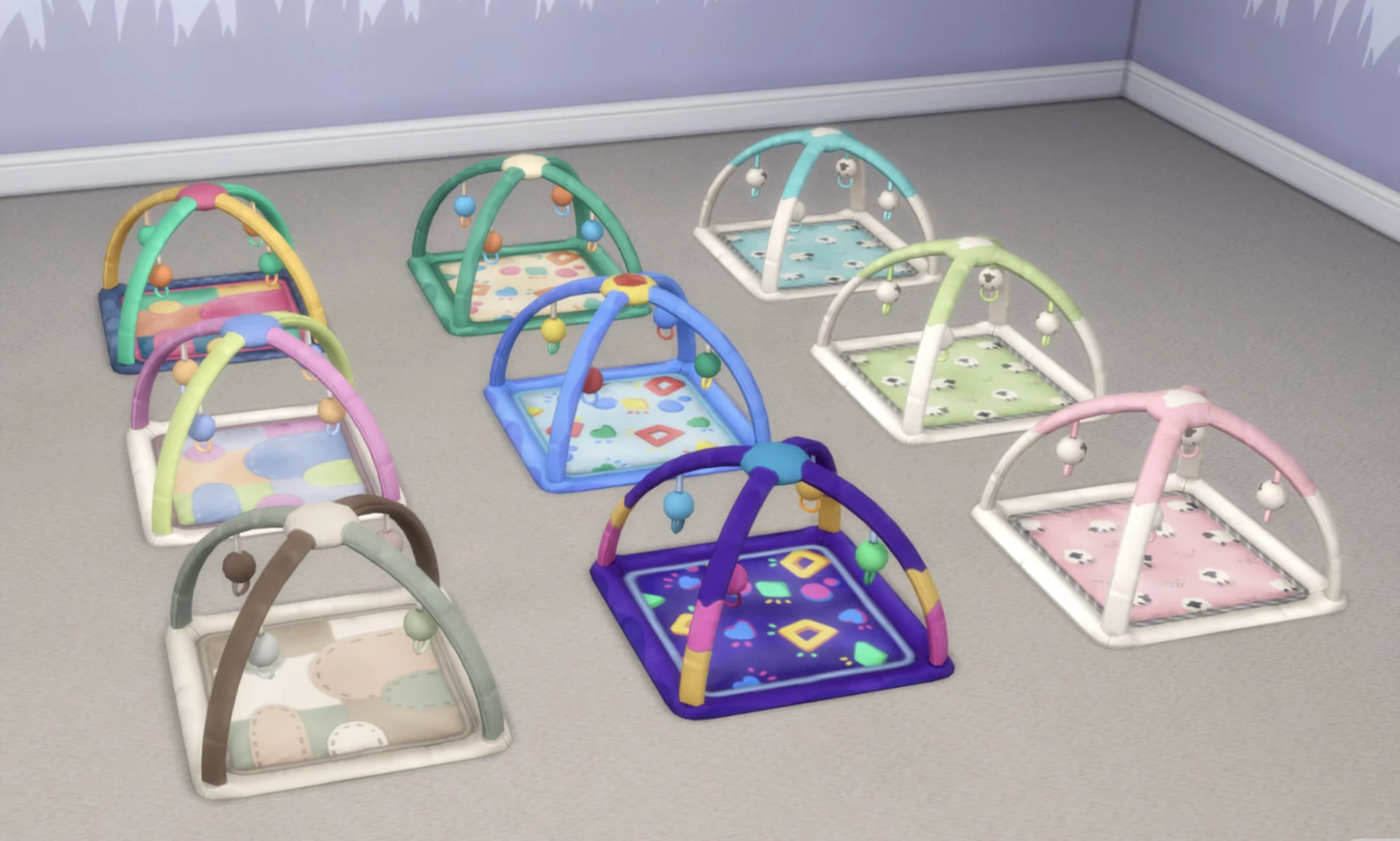 The Sims 4: новый базовый игровой коврик «Любознательный карапуз» для младенцев с девятью расцветками