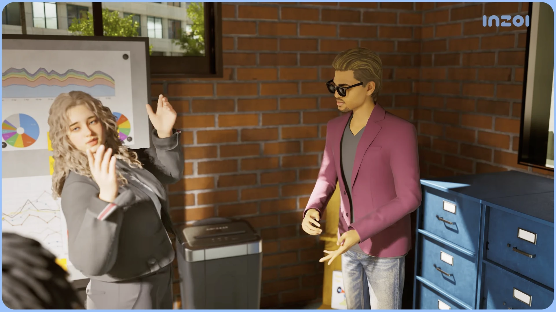 InZOI: карьерный рост — производительность, опоздания, выговоры и повышение по службе (скриншот)