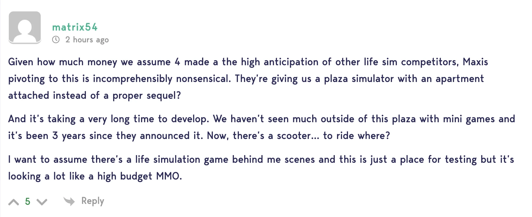 Comments and player feedback on Project Rene mobile multiplayer prototype for The Sims, May 2026 leak