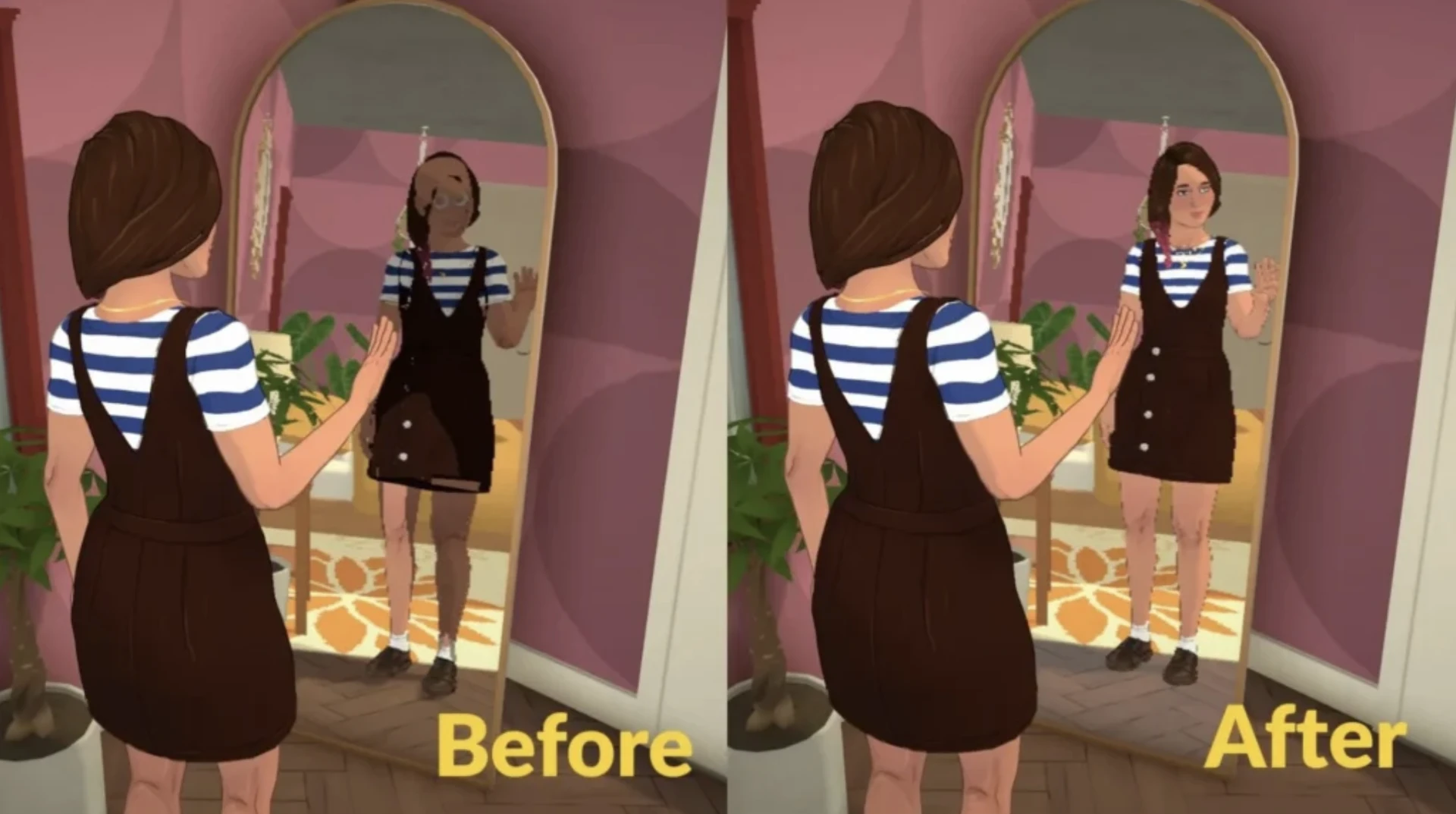 Correct parafolk reflection in the mirror after bug fix in Paralives