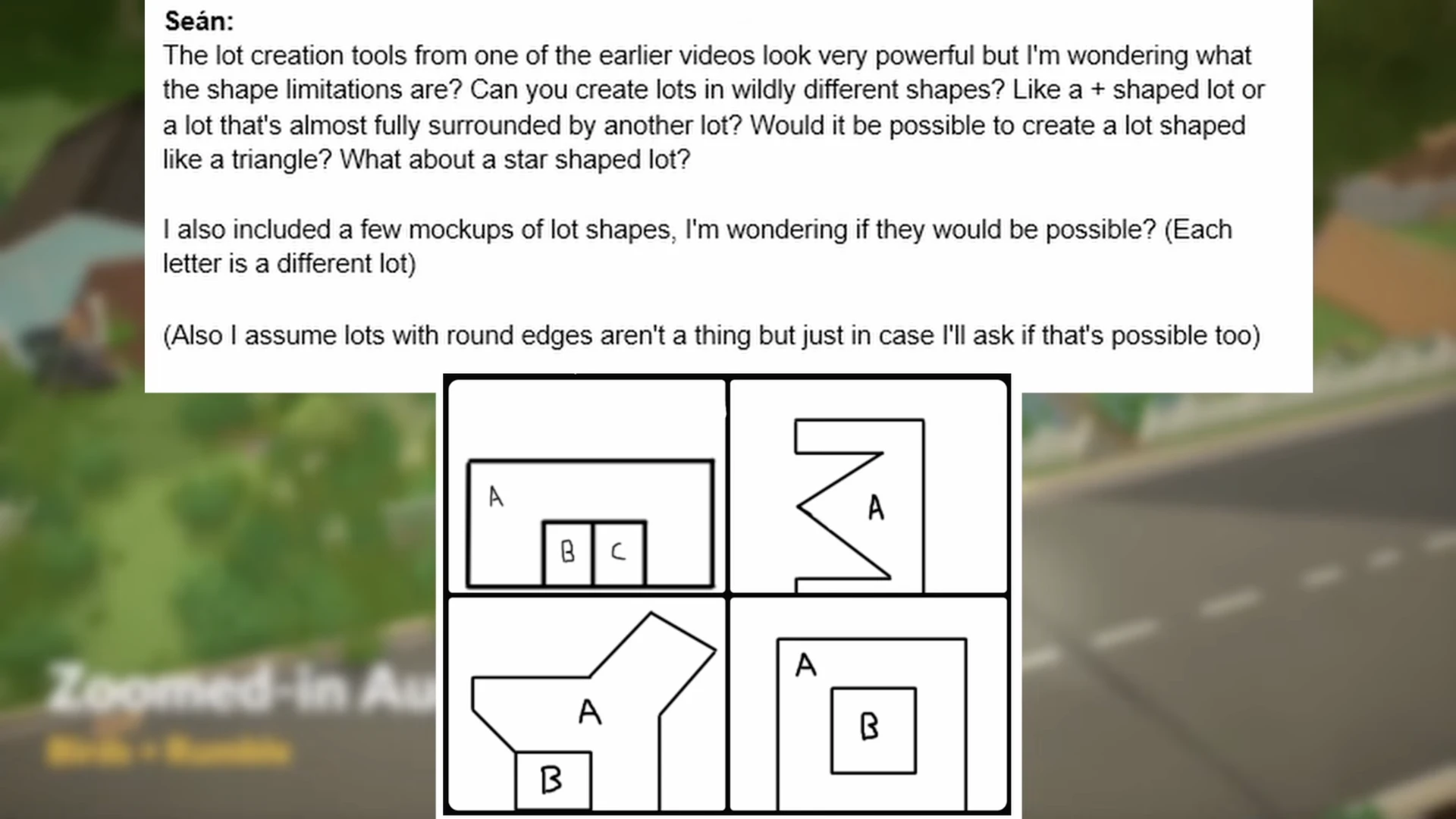 Creating unique lot layouts in Paralives