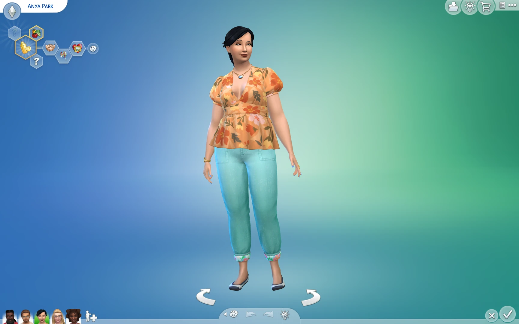 Feminine blouse and pants: free update adds versatile outfit to Sims 4 Create-a-Sim