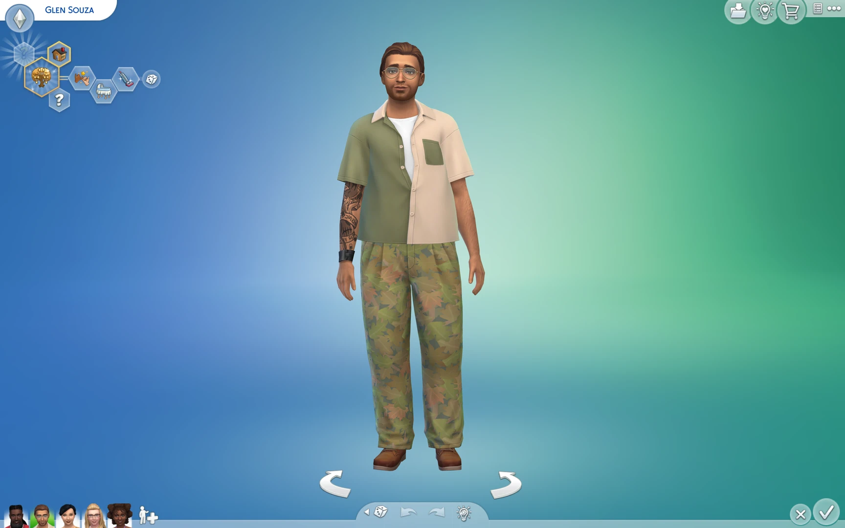 New button-up shirt for masculine Sims: free Create-a-Sim clothing added in The Sims 4 base game, August 2026