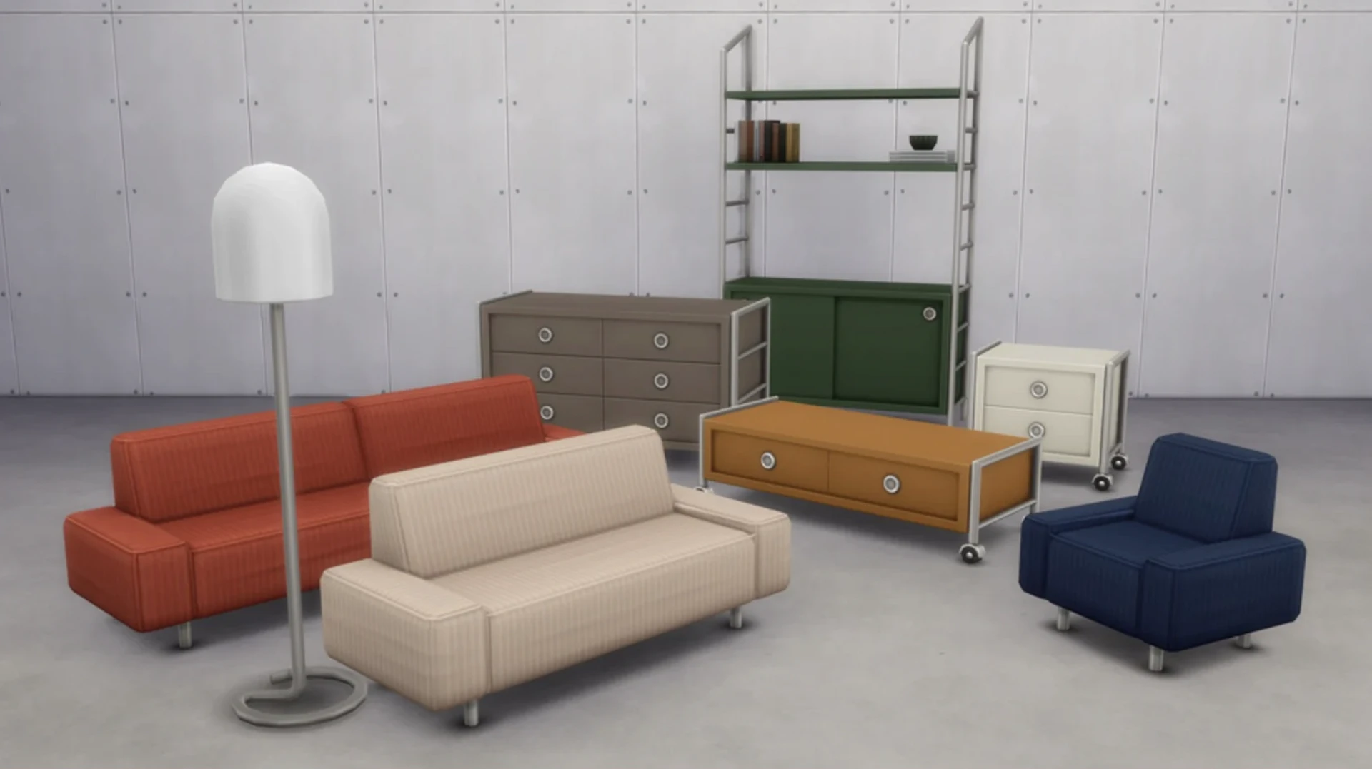 Chrome Living Maker Pack by TudTuds — minimalist chrome-style furniture and decor for The Sims 4 Marketplace