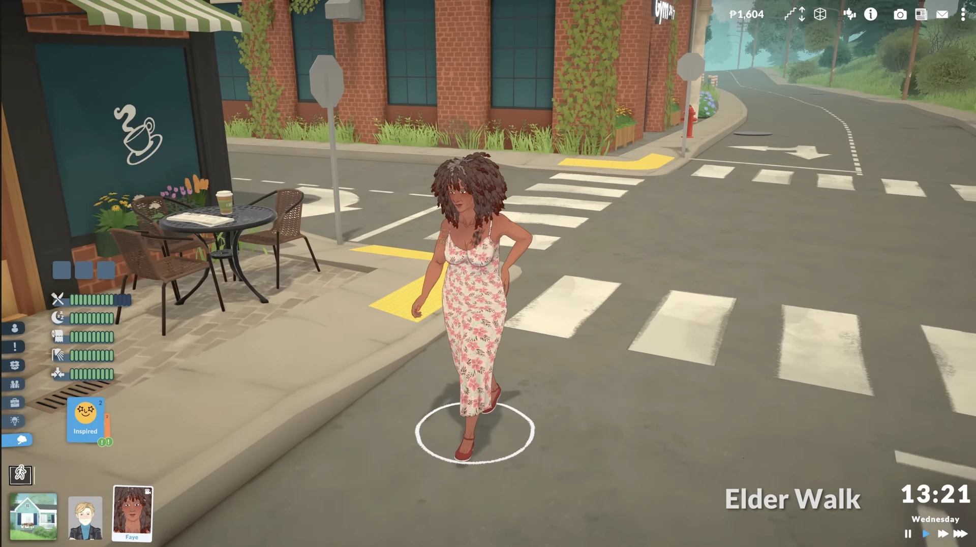 Paralives: походка пожилых — более медленная и тяжёлая манера ходьбы