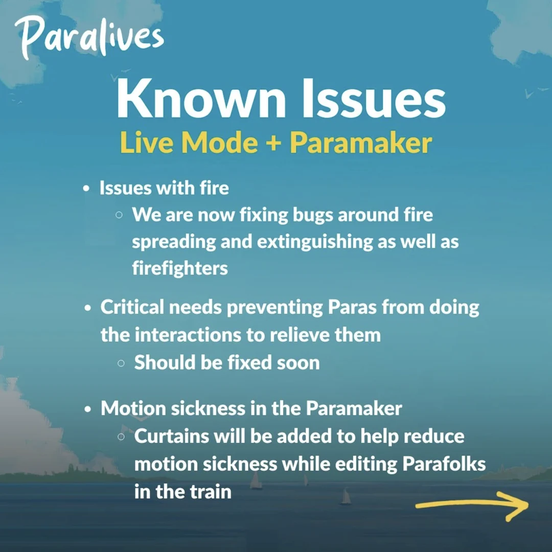 Paralives gameplay and Paramaker bugs: screenshot illustrating character editor and gameplay issues