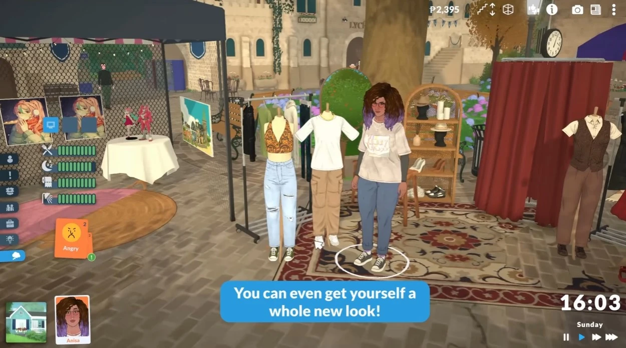 Artist vendor at the Paralives Sunday Market selling unique paintings and handmade art