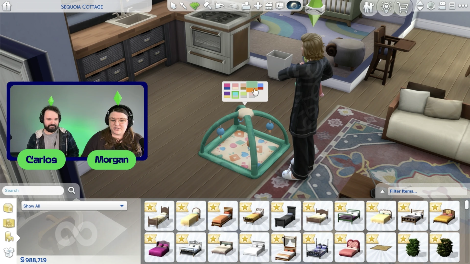 The Sims 4 младенцы: взаимодействия с игровым ковриком и корректное размещение ребёнка в подходящих местах