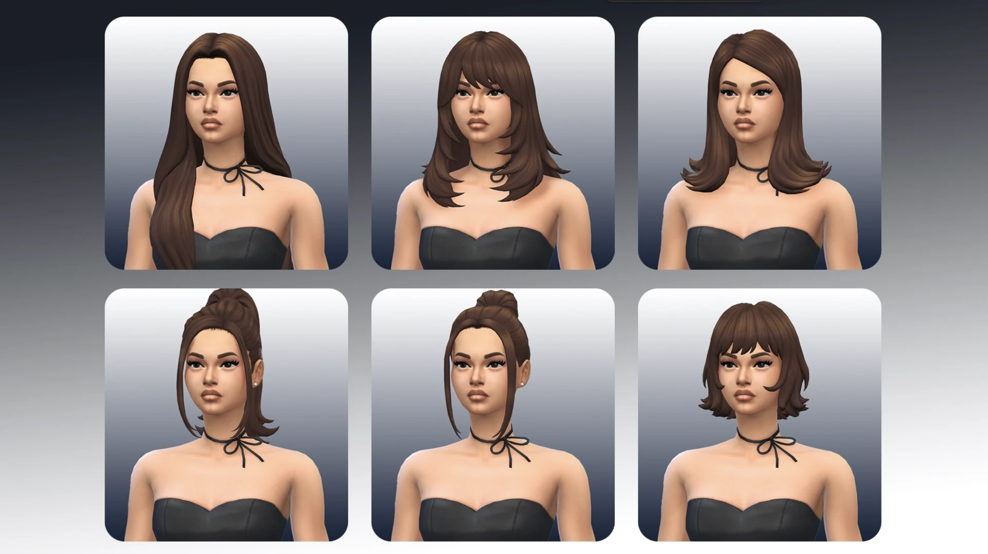Набор причёсок «Салонная» от MADLEN: шесть современных женских причёсок для The Sims 4