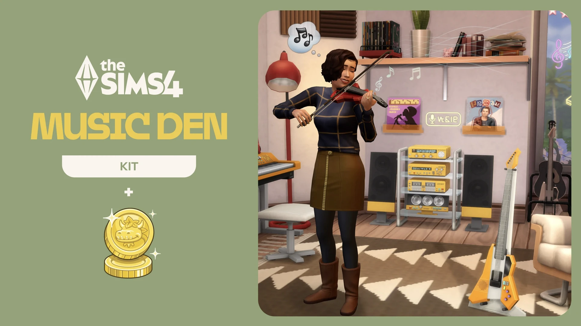 Музыкальная комната в The Sims 4 — общий интерьер нового набора